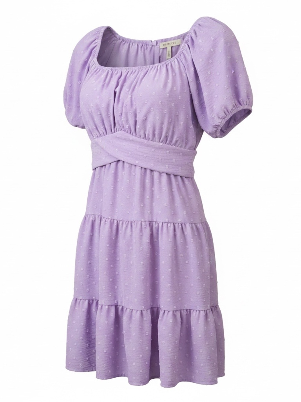 Altar’d State Swiss Dot Puff Sleeve Tiered Cottagecore Mini Dress Size Medium